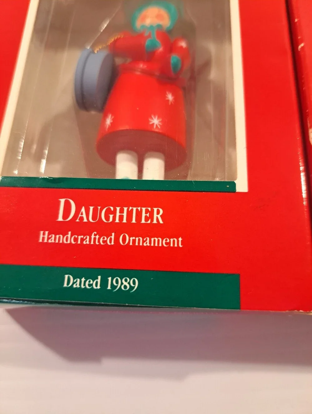 2 Vtg Hallmark Keepsake Ornament Son & Daughter Ornaments in Their Boxes 1989